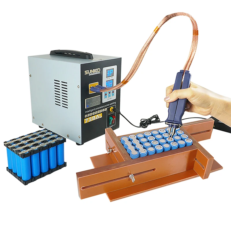 SUNKKO 738AL Spot Welder 3.6KW New Upgraded Telescopic Arm Handheld Spot Welding Pen Function 18650 Battery Spot Welding Machine 5