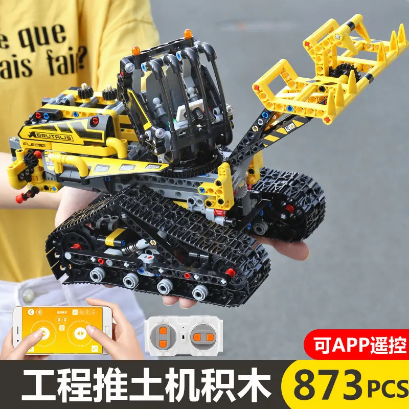 

Yuxing 13034 Remote Control Electric Engineering Car Forklift Bulldozer APP Programming Assembled Inserted Building Blocks CHILD