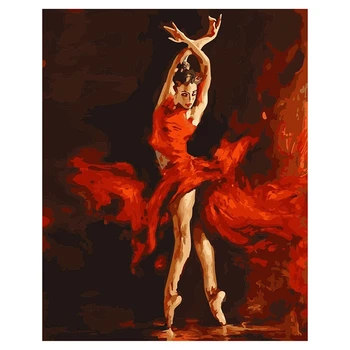 

Paint By Numbers Kits for Adult, DIY Canvas Painting for Adults Beginner-Dancer