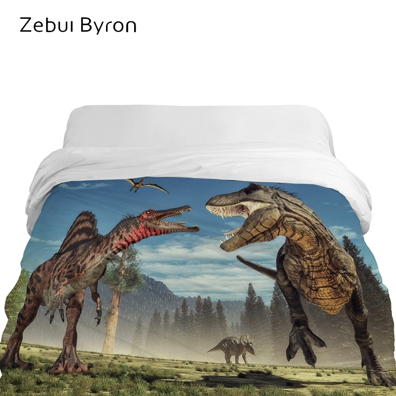 3D мультяшный пододеяльник, одеяло/одеяло 200*200/220x240, пододеяльник для детей/малышей, постельные принадлежности животных динозавра