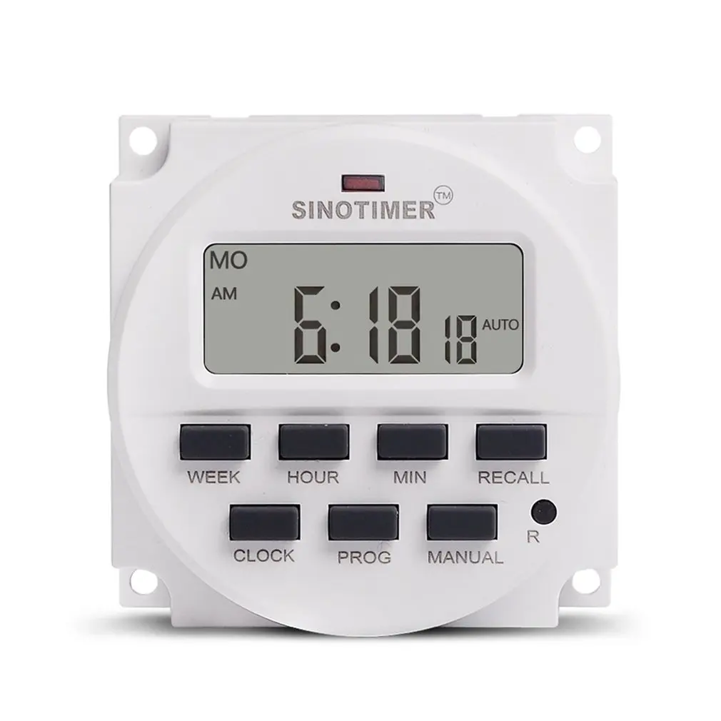 

SINOTIMER AC 220V Weekly 7 Days Digital Programmable Time Switch Relay Timer Control Din Rail Mount for Electric Appliance
