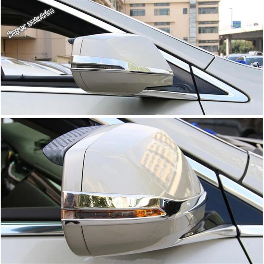 Chrome Steel Fit For Cadillac CT5 2020-2021 Exterior Rear View Mirror Strip Trim