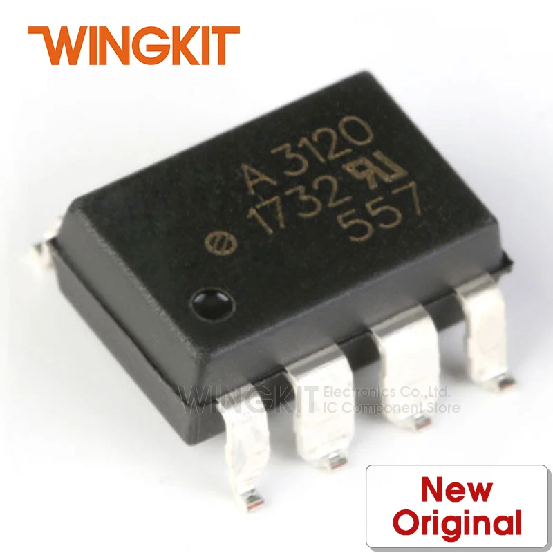 1 шт. HCPL-3120-500E SMD8 HCPL-3120 3120 / A3120 SMD-8 2.5Amp Выход тока IGBT привод ворот оптопара |
