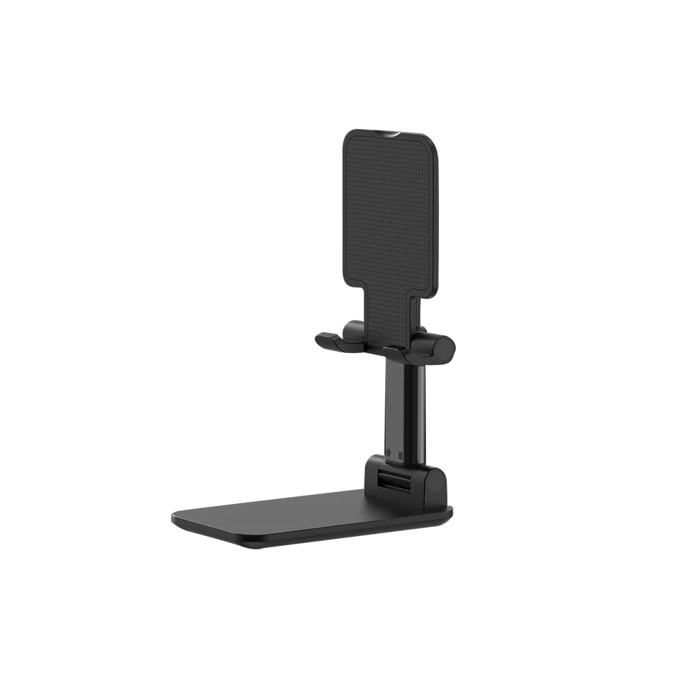 Черный Настольный кронштейн для телефона для Xiaomi, регулируемая настольная подставка для всех мобильных смарт, Простой алюминиевый сплав, подставка для сотового телефона, держатель для планшета - Цвет: Черный
