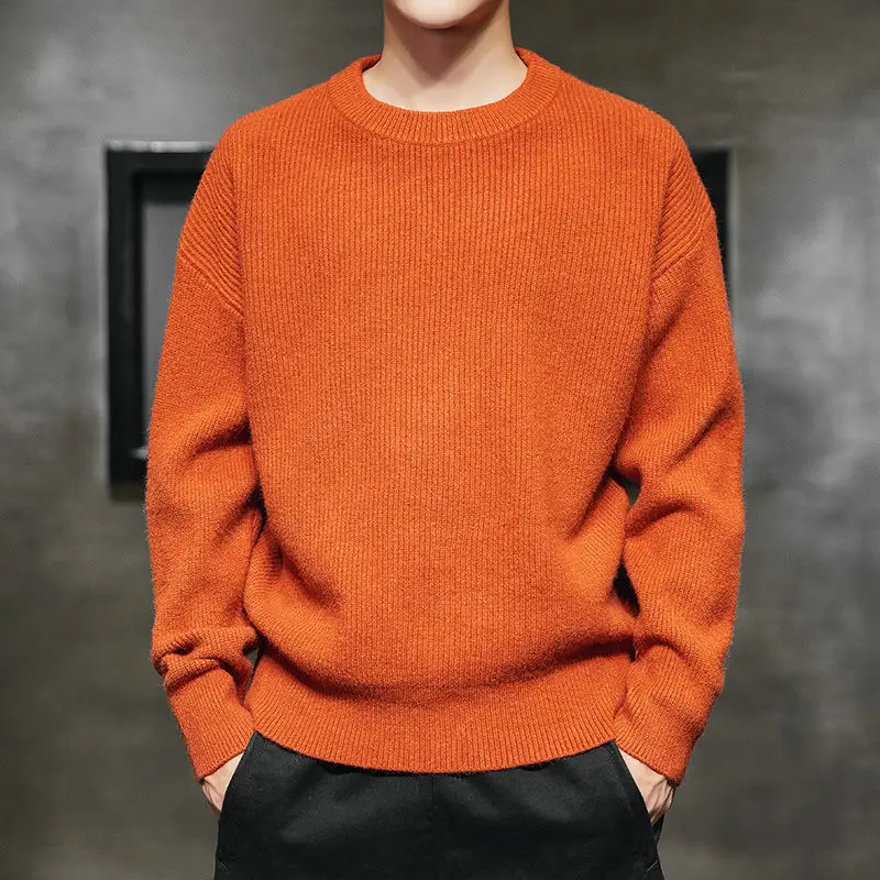 

T-neck sweater men's autumn and winter new loose line clothes