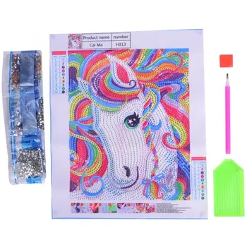 

Diamond Painting Coloured Horse Diamond Painting Frameless Decorative DIY Diamond Painting Cross Stitch DIY Accesseries 30x25cm