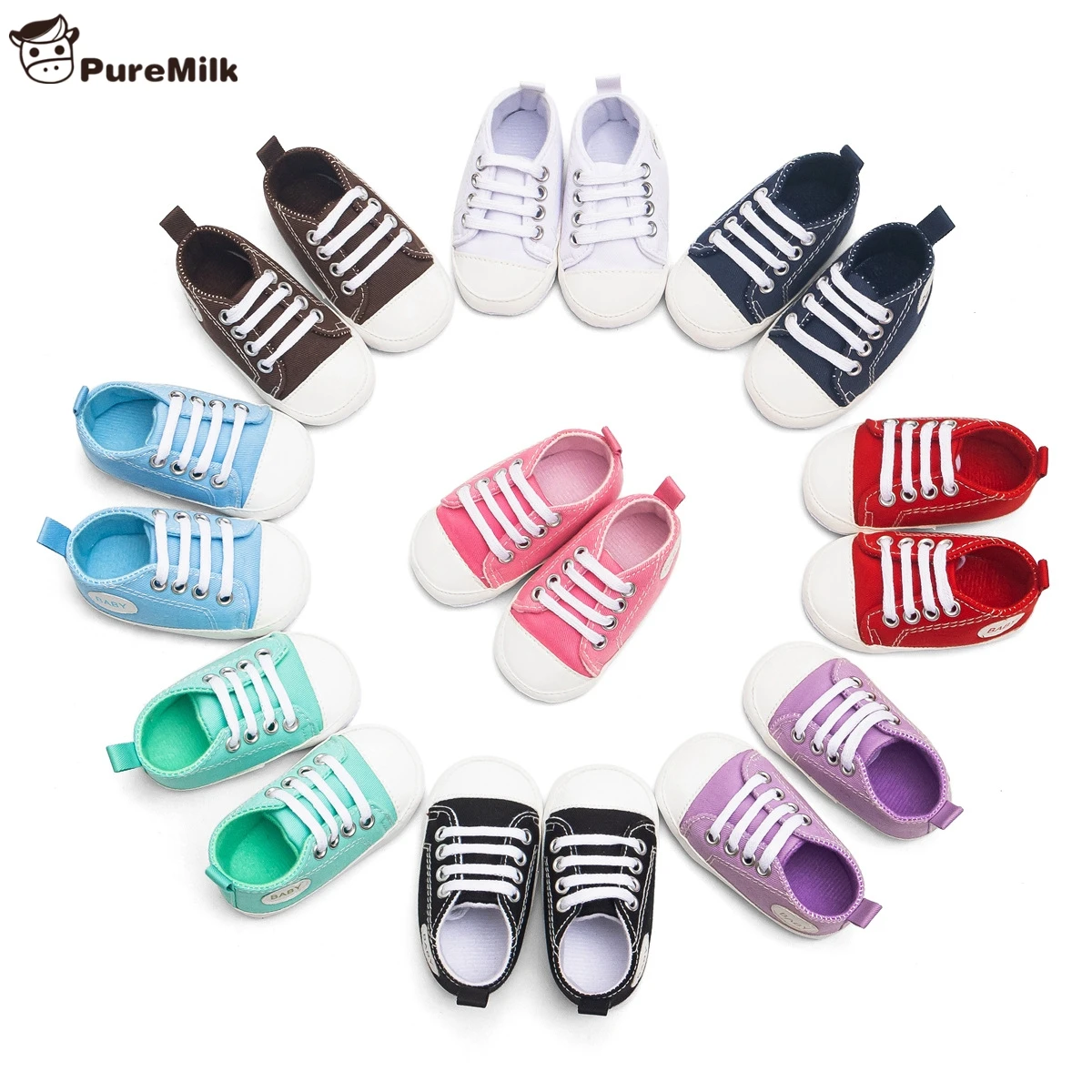 

PureMilk Baby First Walkers Casual Newborn Baby Shoes Colorful Shoes For Baby