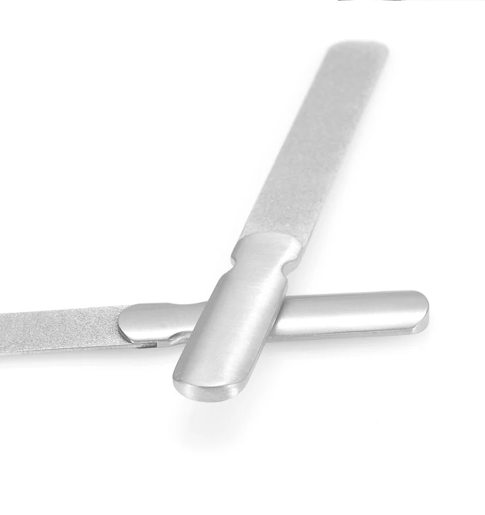 1 шт., профессиональная пилка для ногтей из нержавеющей стали, буферный металлический двухсторонний шлифовальный стержень, маникюрный скраб для педикюра, аксессуары для дизайна ногтей
