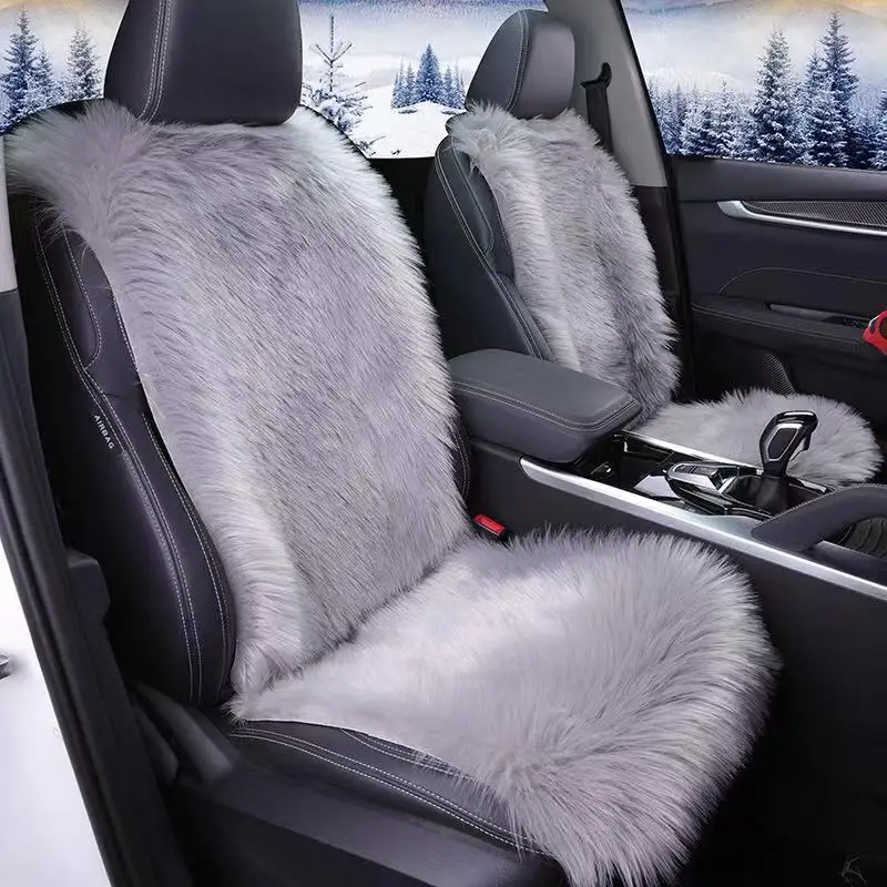 

1PC Keep warm artificial wool long plush fur seat cover for nissan teana j31 j32 terrano 2 tiida wingroad X-TRAIL t30 t31 t32