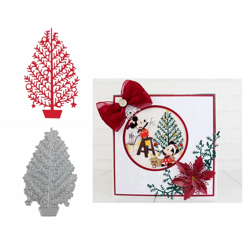 

Metal Cutting Dies Unique Christmas Tree Die Cuts For Card Making DIY Scrapbooking Decoration New 2019 Embossed Crafts Cards