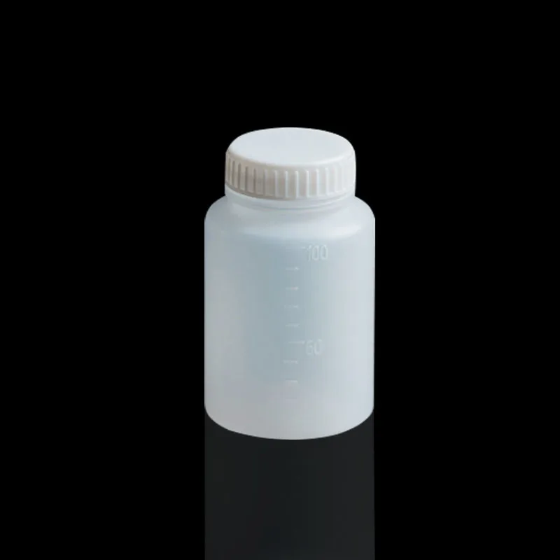 0.1L Plastic Reagent Bottle Acid and Alkali Resistant Wide-mouth Power bottle 100ml Large-mouth | Дом и сад