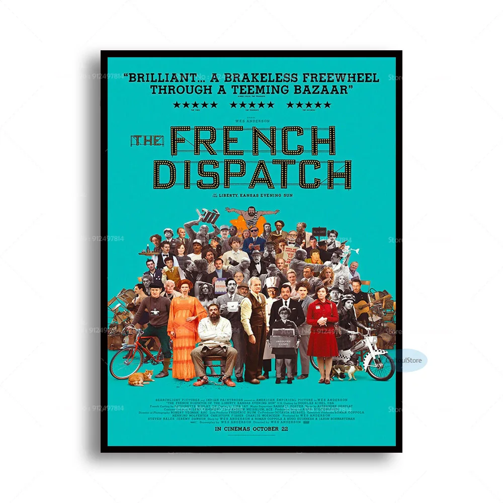 The French Dispatch 2021 Movie Printing Canvas Oil Painting Wall Art Poster HD Prints Picture For Decoration Living Room Bedroom 