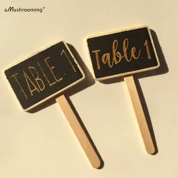 

30x Black Wedding Mini Chalkboard WOOD Stand Wedding Decoration Wedding Place Holder Food Labels Party Baby Shower BOYS GIRL