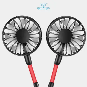 

Mini Fan Hanging Neck Wearable Lazy Sports Halter Fan USB Rechargeable Cover Halter Sports Fan Air Cooler Outdoor