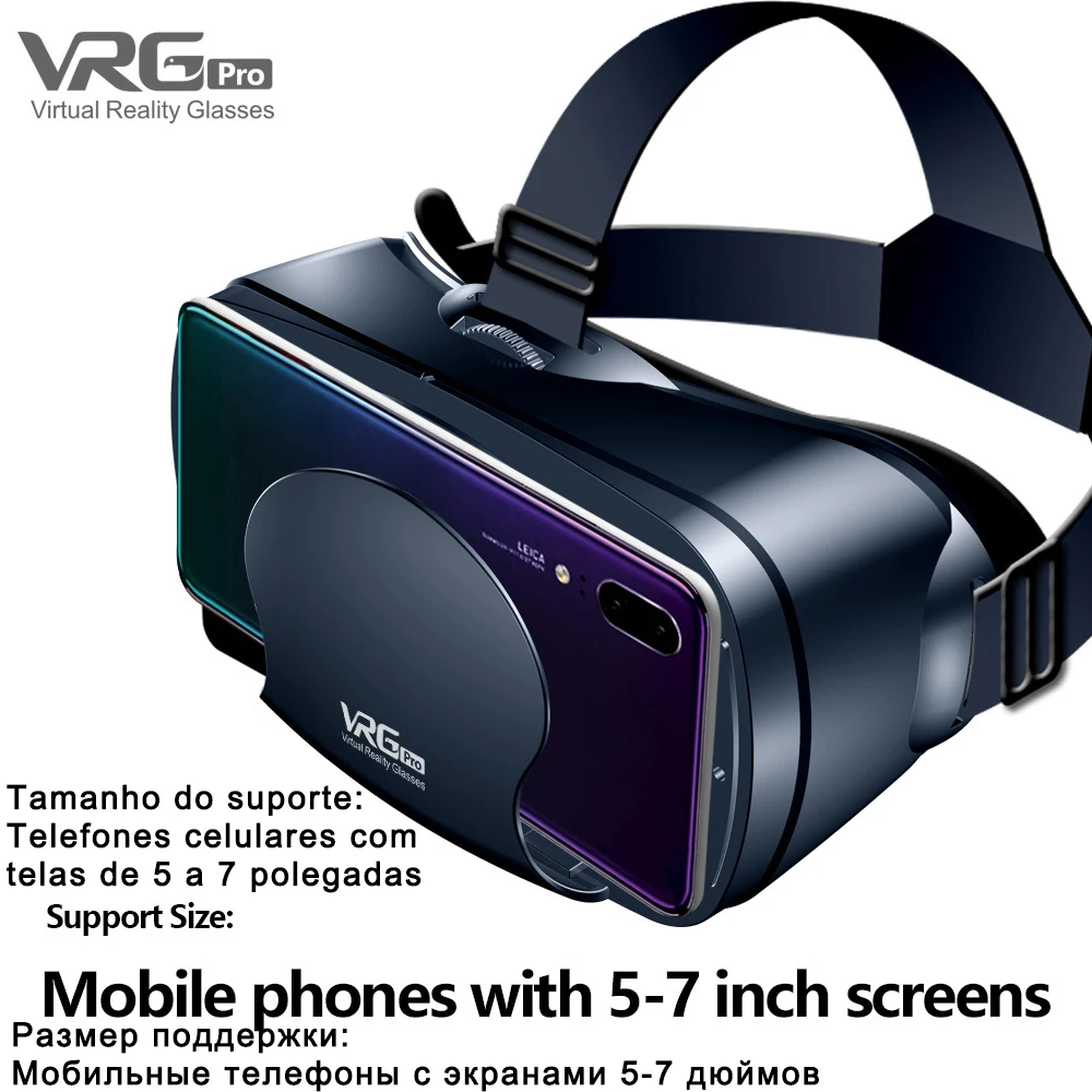 Fone de Ouvido com Controlador Óculos Inteligentes de Realidade Virtual Capacete para Smartphones Telefone Android Iphone Binóculos 3d vr - Image 5