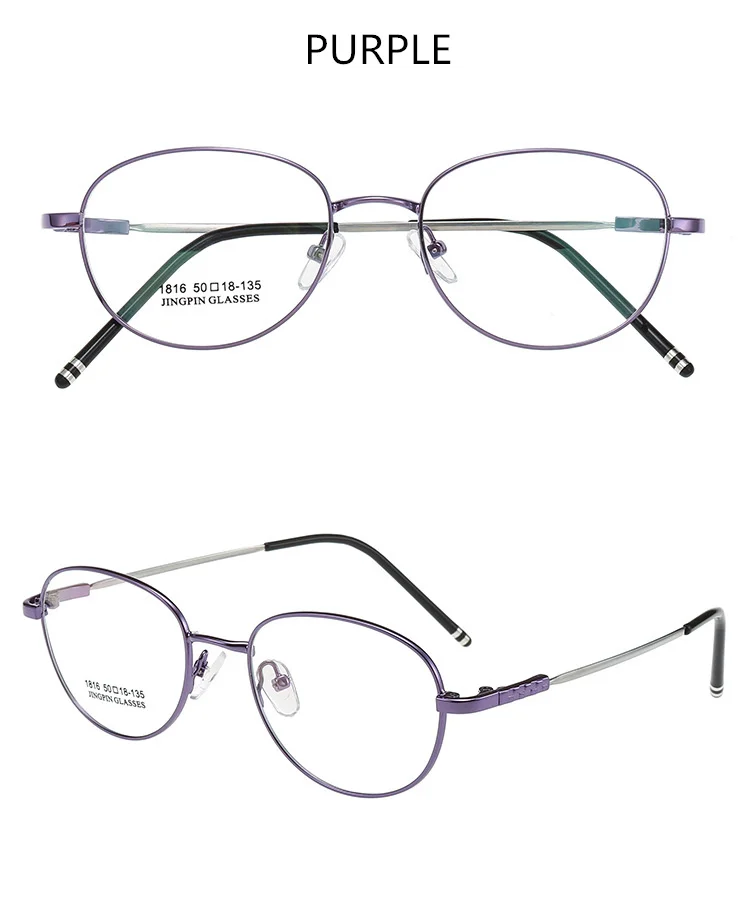 Прозрачные очки, оправа для женщин и мужчин, брендовые оптические металлические оправы для очков, прозрачные линзы, поддельные очки, компьютерные очки для близорукости