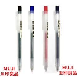 MUJIs – stylos à Gel 0.5mm, 10 pièces, encre à pression, noir/bleu/rouge, bureau, école, Style japonais, papeterie 