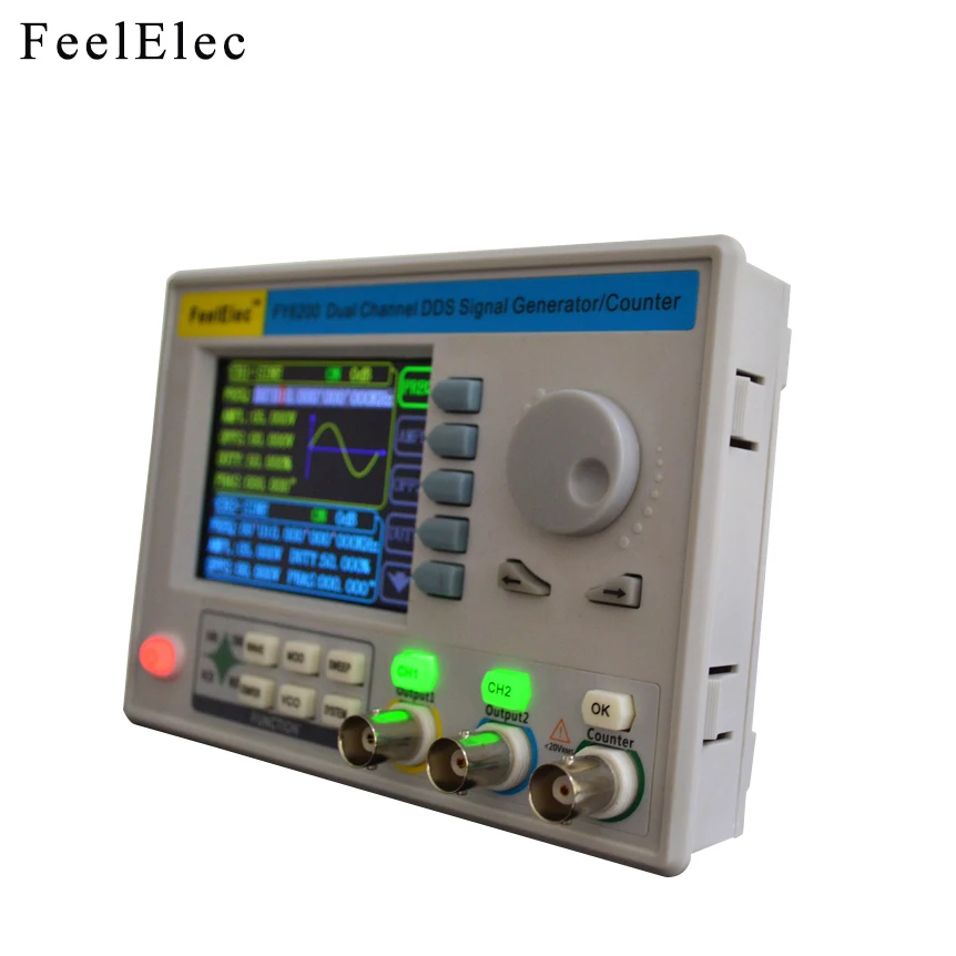 FeelTech новейший FY6200-20M двухканальный генератор сигналов DDS произвольной формы