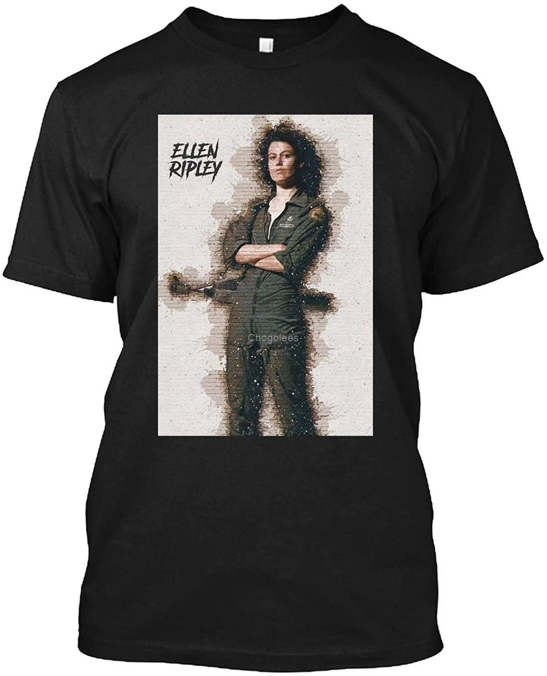 Ellen Ripley Alien Graffiti Style Video Movie Film Actor Actress Cinema Gift Women Tee Unisex T-Shirt |
