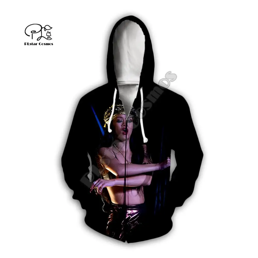 PLstar Cosmos 3DPrint Singer Star Rihanna летняя популярная уличная одежда в стиле Харадзюку