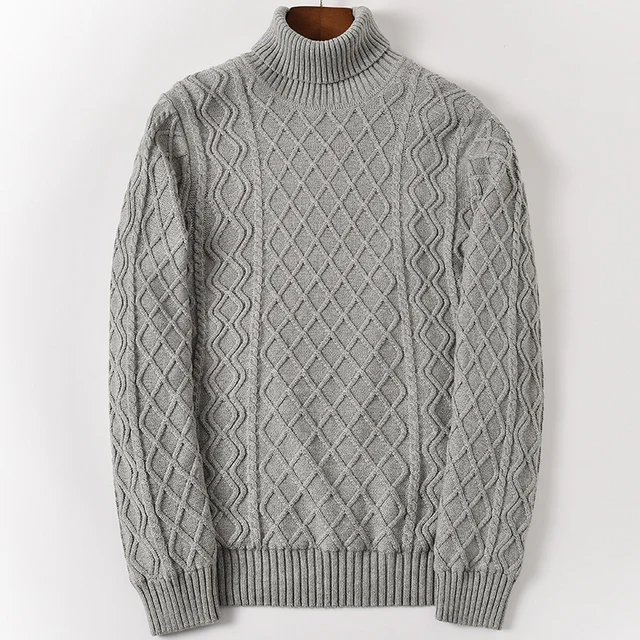 Fleece Warm Cotton Turtleneck Sweater 