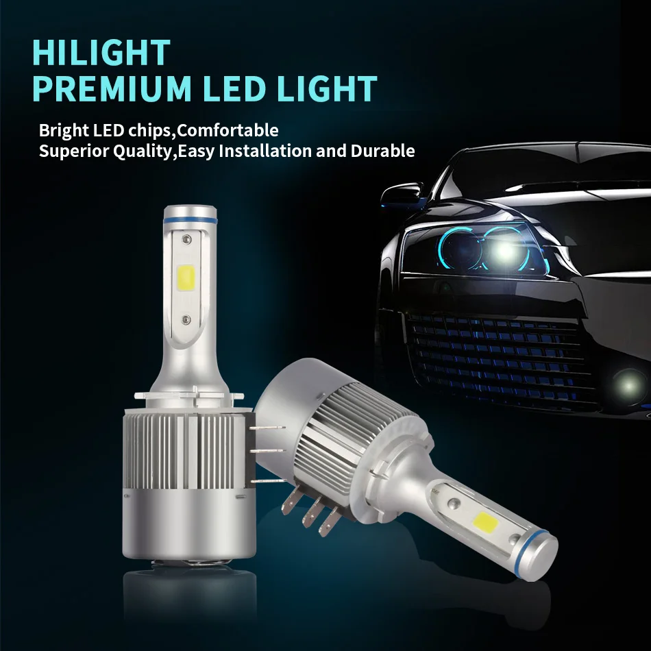 Led Car Headlights High Power COB Chip H15 8000lm 72w High Beam Driving Light For Audi Mercedes Benz BMW Volkswagen Golf MK6MK7