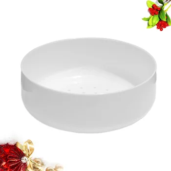 

1Pc Bonsai Flower Pot Simple Imitated Ceramics Plastic Flowerpot Creative Planter Container for Garden (White)