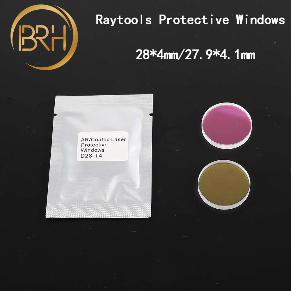 BRH Raytools волоконная Лазерная Защитная линза/стекло 1064nm 28*4/27.9*4 1 мм для 0-2000 Вт Bodor