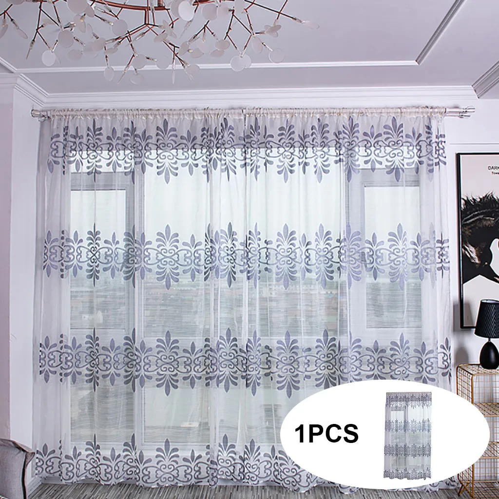 window curtain living room Sheer Curtain Tulle Window Treatment Voile Drape Valance Fabric Screening Drapes | Дом и сад