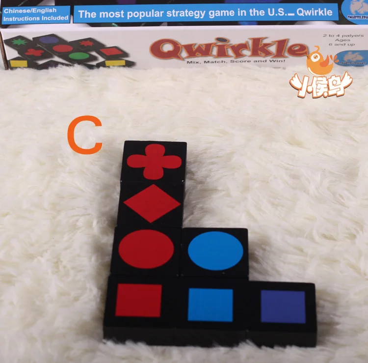 Подлинный продукт, Американский Образовательный мышление, Qwirkle игра на пуговицах, шахматы, детские развивающие настольные игрушки для родителей и детей