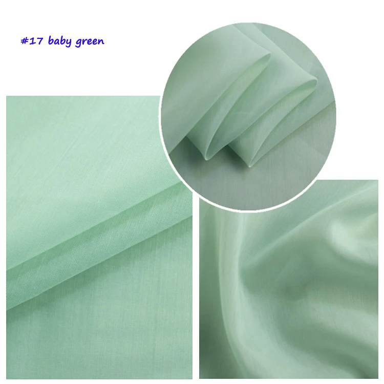 Luxurious Pure White Silk-Cotton Fabric for Dress Linings - Lightweight & Soft