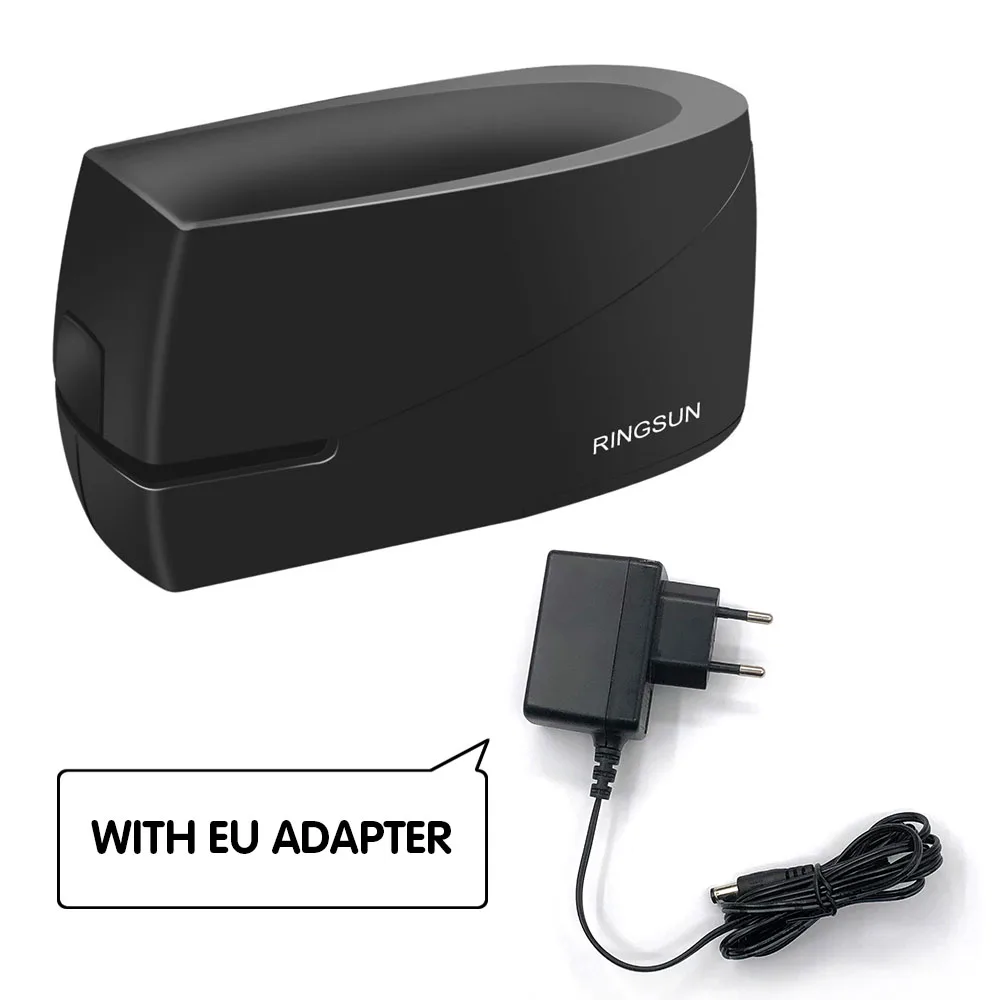 With EU Adapter Электрический автоматический офисный степлер бумажные документы в офисной школе и дома 26/4 24/4 офисные принадлежности ЕС США адаптер - Цвет: With EU Adapter