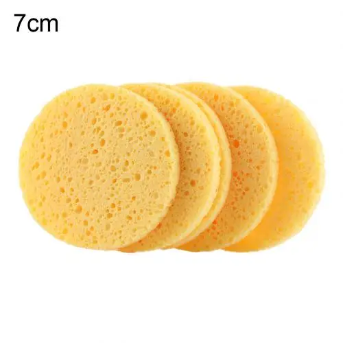 7cm 5 круглая форма для торта губка косметический спонж губка для очистки лица Натуральный слоеного лица приспособление для очистки - Цвет: 7cm