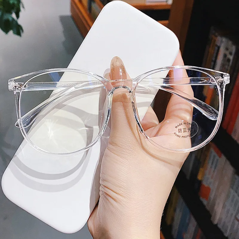 Zilead-Gafas de ordenador transparentes para hombre y mujer, lentes redondas con bloqueo de luz azul, montura óptica 1