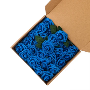 

Foam Rose Flower Dark Blue 25pcs PE