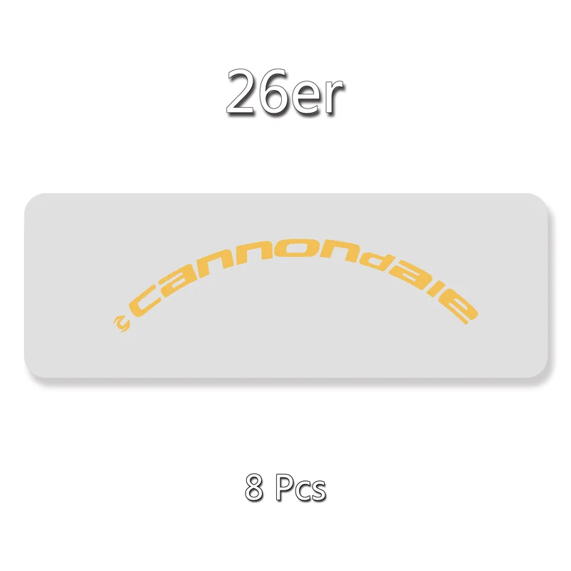 26er Refle Yellow Cannondal MTB обода наклейки/виниловые наклейки на велосипед велосипедное колесо наклейка для 26er 27,5 er 29er велосипед обода протектор - Цвет: 26er Refle Yellow