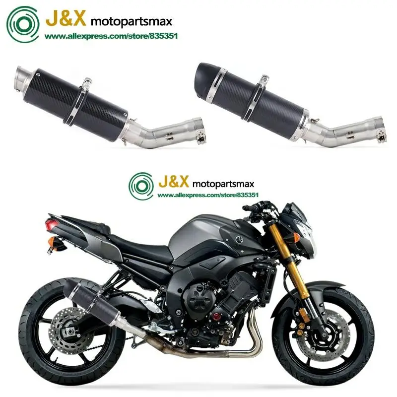 FZ8N Slip On Muffler For Yamaha FZ8N FZ8 FZ800 2010-2015 Motorcycle Full Exhaust System Muffler Contact Middle Link Pipe - Image 3