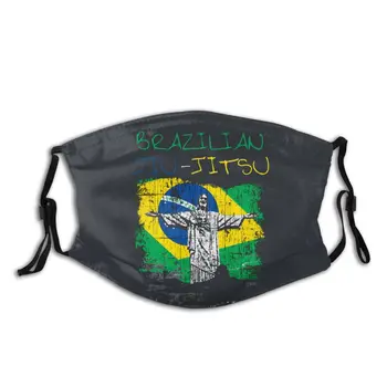 

Brazilian Jiu Jitsu BJJ Brazil Reusable Face Mask with Filter Anti Haze Dustproof Mask Respirator Mouth Muffle