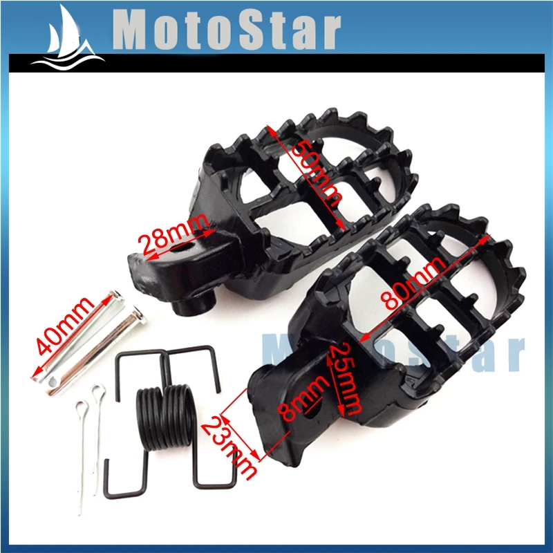 Черные алюминиевые подставки для ног мотоцикла XR50R CRF 50 CRF70 CRF80 CRF100F | Автомобили и