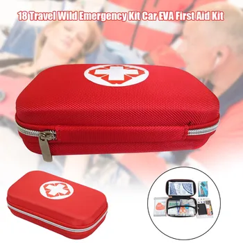 

18pcs/set Family Emergency Package Red Backpack Car First Aid Kit for Emergency Hiking Backpacking Camping Car Cycling 1