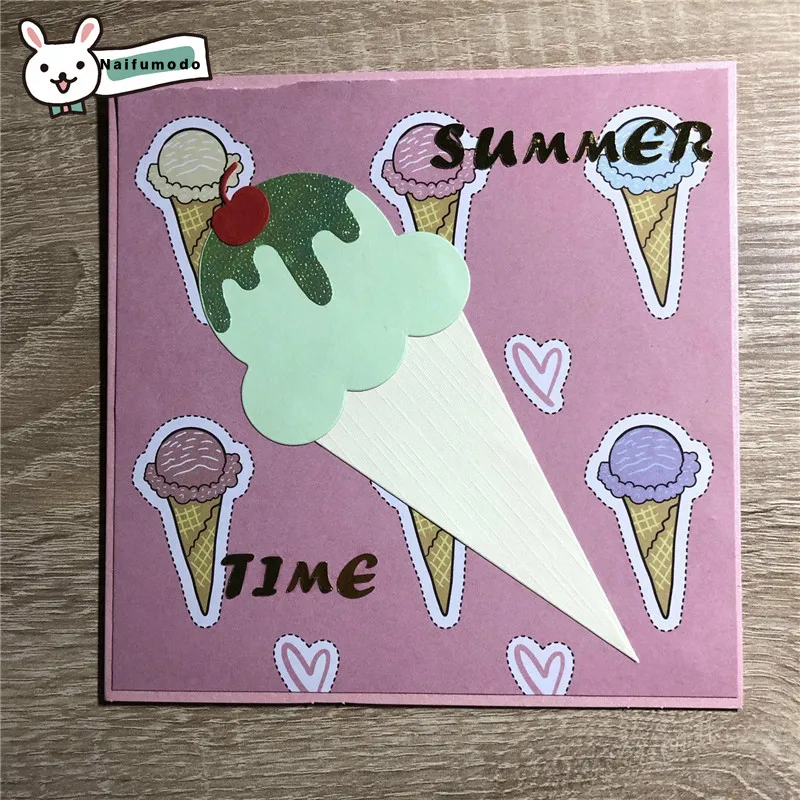 

DiyArts Ice Cream Cutting Dies Metal Dies Scrapbooking Album Card Making Embossing Stencil Diecuts Decoration
