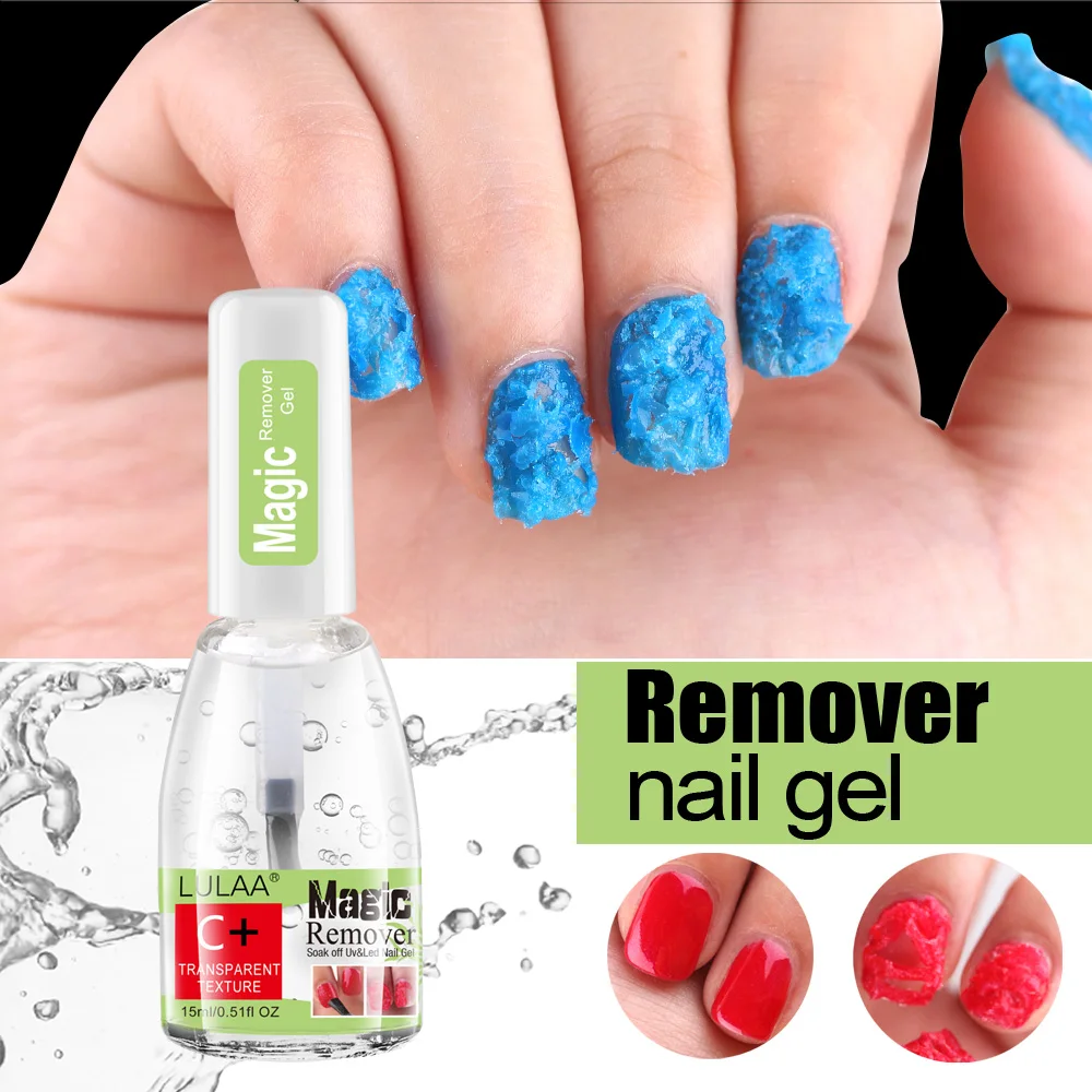 

LULAA New Nail Polish Burst Magic Gel Nail Polish Remover Soak Off Nail Degreaser Cleaner Sticky Layer Lacquer Manicure 15ML