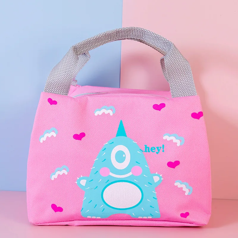 Kids Cartoon Lunch Bag For Student Cute Girls Boy's Hand Cooler Bags Portable Thermal School Breakfast Picnic Food Box