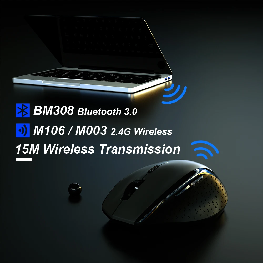 Tecknet Bluetooth Беспроводной Мышь 2.4 г 2600/2000/1600/1200/800 Точек на дюйм для ноутбука Тетрадь PC
