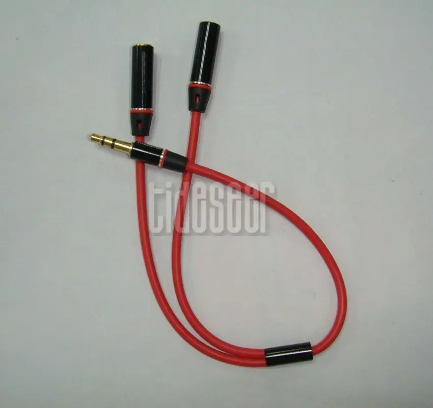 3 5mm Jack Stereo Audio Y Splitter Male to 2 Female Cable Adapter Headphone Plug For Earphone Speaker Phone Laptop MP3 300pcs