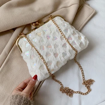 

Casual Clip Bag Women Messenger Bag PU Leather Black Lady Shoulder Crossbody Bag Brands All-match Tote Bags Ins Clutch Purse Sac