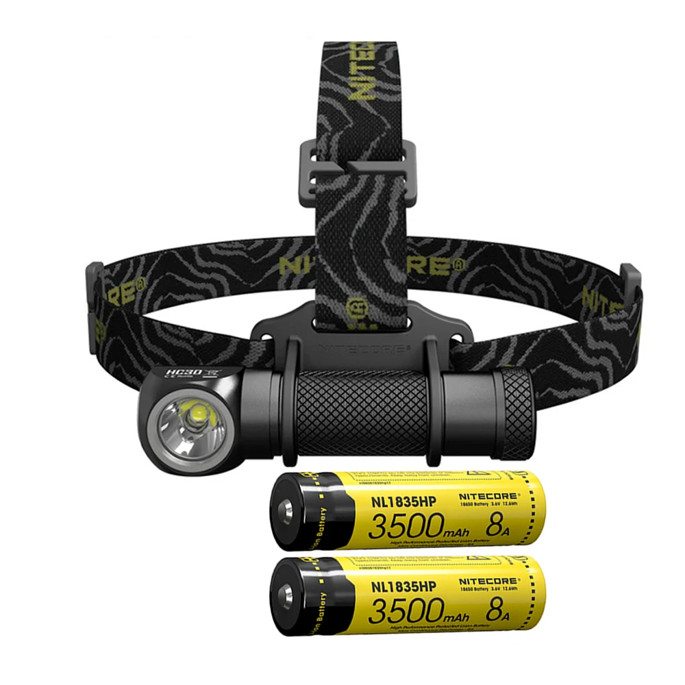 NITECORE HC30 налобный фонарь CREE XM-L2 U2 max 1000 люмен дальность луча 162 М фара + 18650 3500 мАч 8A