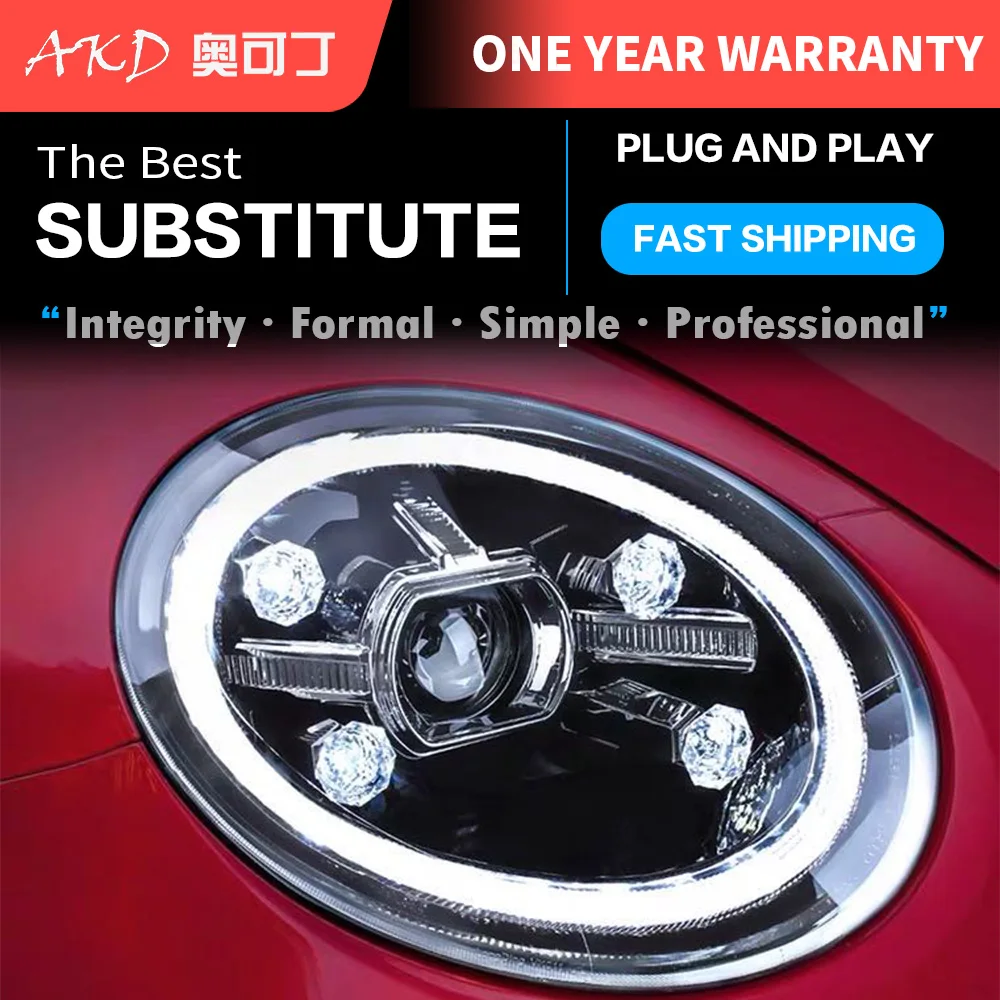 Car Lights For Beetle 2013-2021 Led Auto Headlight Assembly Upgrade Crystal  Diamond Projector Lens Signal Lamp Tool Accessories - Car Headlight  Assembly - AliExpress