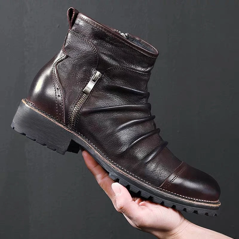 mens vintage black boots