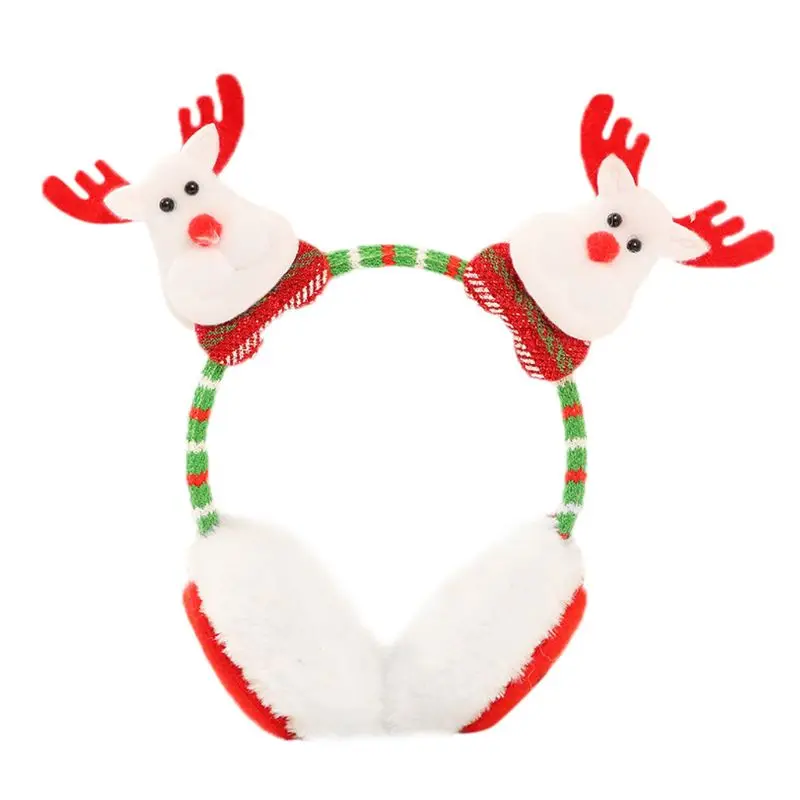 Детский Взрослый зимний Рождественский Санта Клаус двойной кукла наушник теплая повязка на голову застежка LX9D - Цвет: C